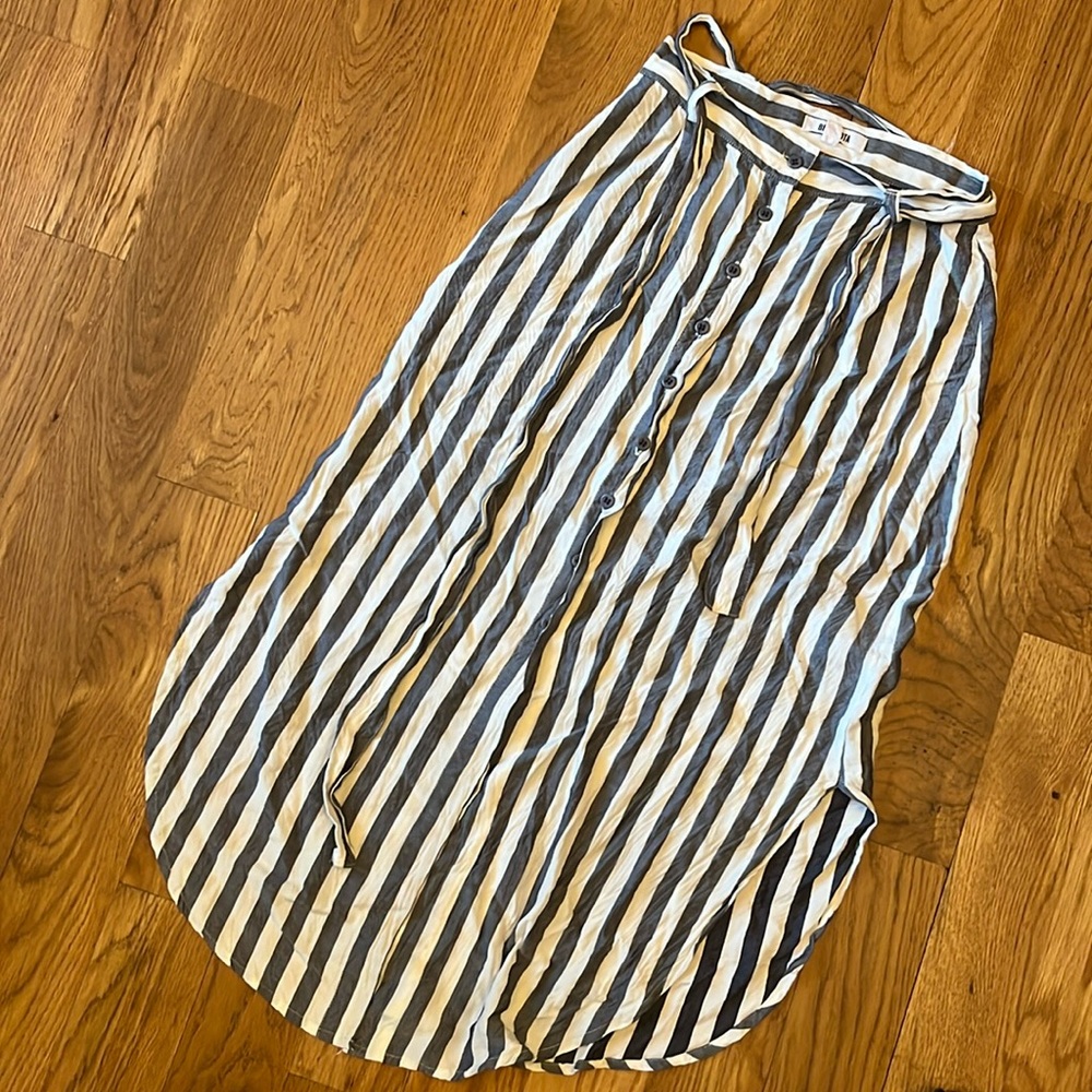 BB Dakota Striped Midi Skirt